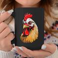 動物愛好家のための大胆な農場の鶏の頭のアート コーヒーマグ 面白い贈り物