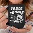 卓球をするクールな猫 コーヒーマグ 面白い贈り物