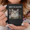 待ってよヤギの愚かな猫のミーム コーヒーマグ 面白い贈り物