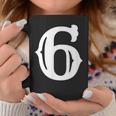 数字 6 インチ 白 大 太字 アメリカ 西部 スタイル フォント コーヒーマグ 面白い贈り物