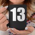 数字 Nhirn 数字 13 プレーン 白 数字 コーヒーマグ 面白い贈り物