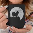月と犬のシルエット ポンポメラニアン コーヒーマグ 面白い贈り物