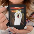 柴犬 面白いtシャツ 犬 ムンクの叫び かわいい メンズ 子供 おもしろ 服 グッズ ネタ わんこ イヌ コーヒーマグ 面白い贈り物