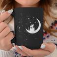 猫の家族 月の絵柄 メンズ レディース 子供 コーヒーマグ 面白い贈り物