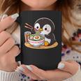箸でラーメンを食べるかわいいペンギン コーヒーマグ 面白い贈り物