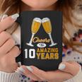 結婚10周年記念ギフト Cheers Amazing Years Married コーヒーマグ 面白い贈り物