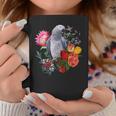 花と蝶とヨウム コーヒーマグ 面白い贈り物