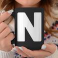 英文字 N 大文字 アルファベット モノグラム イニシャル コーヒーマグ 面白い贈り物