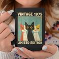 面白い 50歳 ギフト ヴィンテージ 1975 猫好き 50歳の誕生日 コーヒーマグ 面白い贈り物