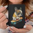 面白い フレンチブルドッグ スケートボード スケーター 犬 イングリッシュドッグ コーヒーマグ 面白い贈り物