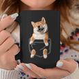 面白いtシャツ 柴犬 ポケット イヌ わんこ メンズ 犬好き グッズ かわいい おもしろ 面白い 服 ネタ コーヒーマグ 面白い贈り物