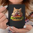 面白いファーストフードハンバーガー愛好家猫猫愛好家 Britishhorthair Burger Cat Food コーヒーマグ 面白い贈り物