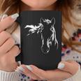 馬好きのためのエレガントな馬のシルエットのグラフィックアートデザイン。 コーヒーマグ 面白い贈り物