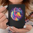 鮮やかな虹色の馬の魔法の夢 コーヒーマグ 面白い贈り物