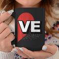 ２人で着るとハートが出来る Loveの文字になる 「Ve」カップル 恋人 コーヒーマグ 面白い贈り物