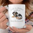 & Life Is Better Dapple Dachshund Lover コーヒーマグ 面白い贈り物