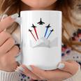 7月4日アメリカ独立記念日戦闘機ジェットクールグラフィック コーヒーマグ 面白い贈り物