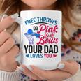 Dad Loves You Free Throw Or Pink Bows 性別発表 コーヒーマグ 面白い贈り物