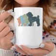 Dog Mom & Dad シルエット ヴィンテージトイプードル コーヒーマグ 面白い贈り物