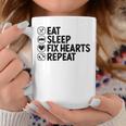 Eatleep Fix Heartsリピート心臓専門医心臓病学 コーヒーマグ 面白い贈り物