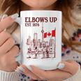 Elbows Up Canada Est 1867 カナダ国旗 カナダ地図 カナダ コーヒーマグ 面白い贈り物