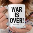 Exclusive War Is Over ご希望の場合限定ブラックプリント コーヒーマグ 面白い贈り物