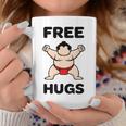 Free Hugs おもしろ相撲力士 相撲ハグ カワイイ相撲ハグ コーヒーマグ 面白い贈り物
