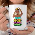 God Goals グラインドメラニン クリスチャン 楽しい ブラック クイーン ガールズ コーヒーマグ 面白い贈り物