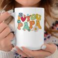 Groovy 父の日 I Love You Papa フラワー ヒッピー コーヒーマグ 面白い贈り物