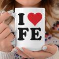 I Heart Fe Initials I Love FE First And Last Name F E コーヒーマグ 面白い贈り物