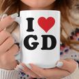 I Heart Gd Initials I Love GD First And Last Name G D コーヒーマグ 面白い贈り物