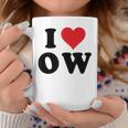 I Heart Ow Initials I Love OW First And Last Name O W コーヒーマグ 面白い贈り物