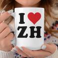 I Heart Zh Initials I Love ZH First And Last Name Z H コーヒーマグ 面白い贈り物