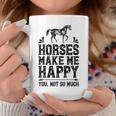Horses Make Me Happy 楽しい馬愛好家 農家乗馬 コーヒーマグ 面白い贈り物