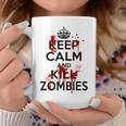Keep Calm And Kill Zombies Carry Bloodplatter On コーヒーマグ 面白い贈り物