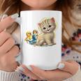 Kitten With Happy Little Birds コーヒーマグ 面白い贈り物