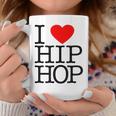 I Love Hip Hop ハート ラップ&ヒップホップファン コーヒーマグ 面白い贈り物