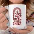 Peace Love And Cheer ボヘミアンレインボーチアリーダー コーヒーマグ 面白い贈り物