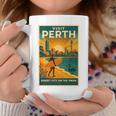 Perth Australia – ビンテージ旅行ポスタースタイル 長袖tシャツ コーヒーマグ 面白い贈り物