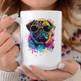 Pug Dog Lovers カラフル ポップアート パグ 長袖tシャツ コーヒーマグ 面白い贈り物