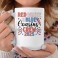 Red White And Blue Cousin Crew 2025 Matching Family 4Th July Coffee Mug Personalized Gifts