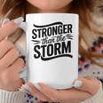 Stronger Than Thetorm Motivational Inspirational Positive コーヒーマグ 面白い贈り物