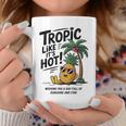 Tropic Like It's Hot パイナップル サマーサングラス ビーチ コーヒーマグ 面白い贈り物
