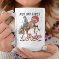 Vintage Bronc Riding Cowboy Rodeo Not My First Rodeo Coffee Mug Personalized Gifts