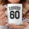 【バックプリント・背中側】Around 60 還暦 アラカン アラウンド 六十歳 お誕生日 60代 面白 コーヒーマグ 面白い贈り物