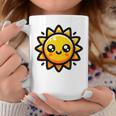 かわいい 漫画 太陽 放射 オレンジ イエロー 愛らしい コーヒーマグ 面白い贈り物