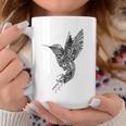 かわいいマンダラ ハチドリ レディース メンズ シャツ コーヒーマグ 面白い贈り物