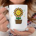 ひまわり 花 ポット シンプル クリップアート コーヒーマグ 面白い贈り物