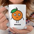 みかん Mikan 顔 イラスト かわいい おもしろ 面白い 簡単 シンプル ゆるい 果物 コーヒーマグ 面白い贈り物
