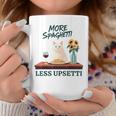 より多くのスパゲッティ、より少ないアップセッティ、イタリア料理 猫愛好家 コーヒーマグ 面白い贈り物